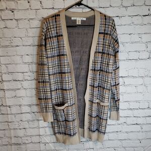 NWOT Plaid Open Front Cardigan Sweater